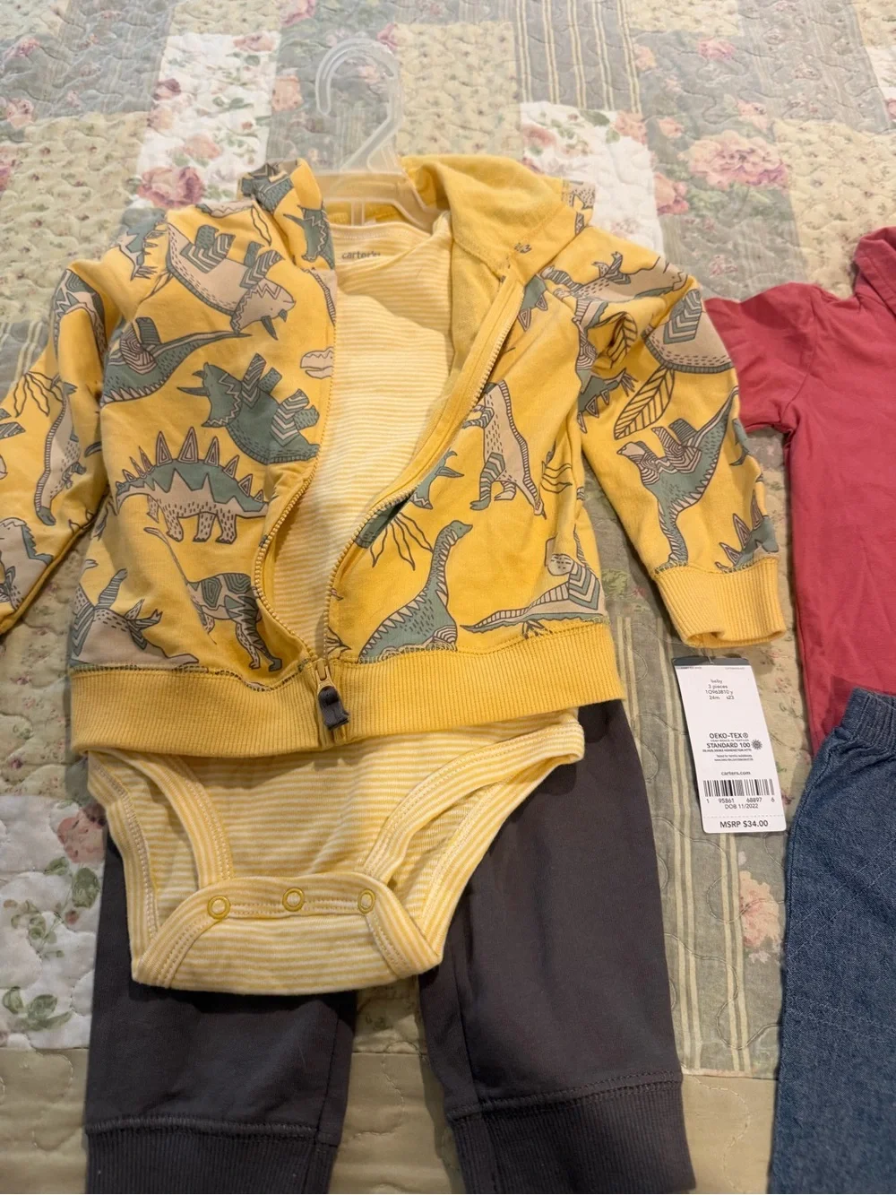 Lot of two 24 months boys Carters complete outfits 6 pieces total new with tags.